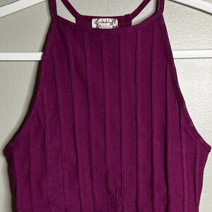 Free People All Your Love Crop Wine Color Size S
